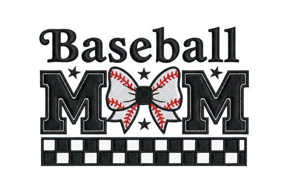 Baseball Mom Bow Embroidery Design: A Creative Asset