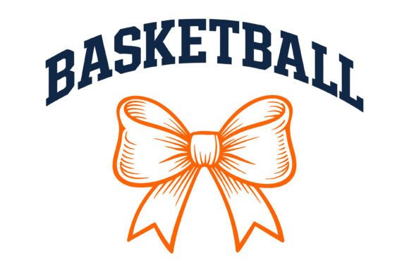 Basketball Bow Sports Girl Design: A Creative Asset for Dynamic Branding