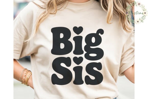 Big Sis Heart Sublimation Design: Creative Asset for Modern Branding