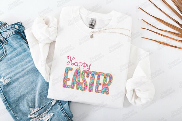 Celebrate Spring with Happy Easter Floral Typography