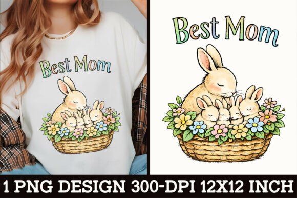 Cute Best Mom Bunny T-Shirt Design: A Designer's Delight