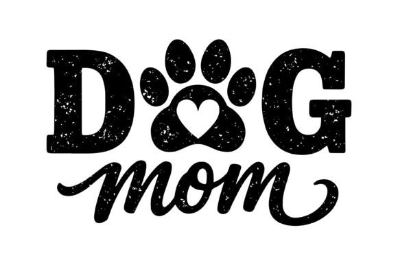 Dog Mom Paw Heart: A Modern Design for Pet Brands