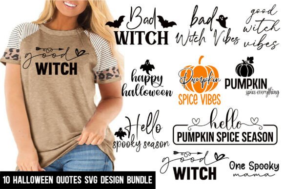 Funny Halloween Quotes SVG Bundle for Creative Design