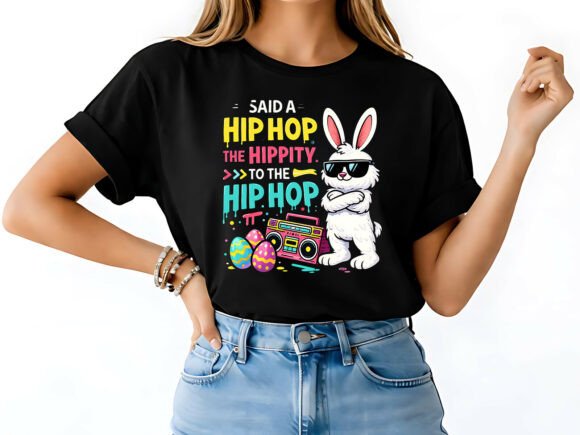 Funny Hip Hop Bunny T-Shirt Design: A Spring Asset