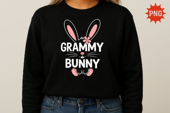 Grammy Bunny Easter PNG T-shirt Design