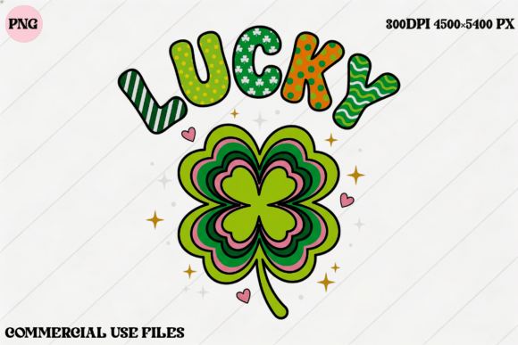 Lucky St. Patrick's Day Clover PNG Design for Projects