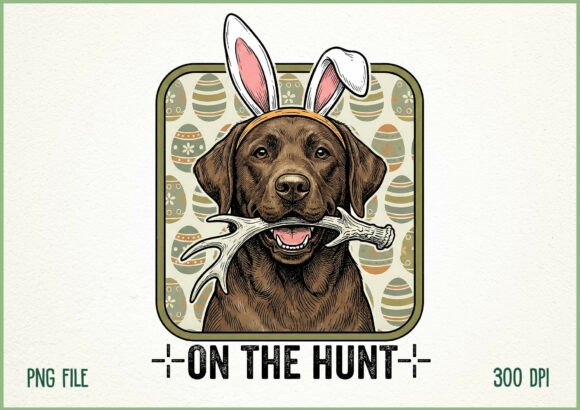 On the Hunt Easter Dog Design: Creative Asset Guide