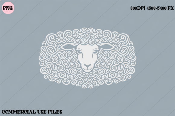 Ornate Sheep Head Graphic Design: A Premium Creative Asset
