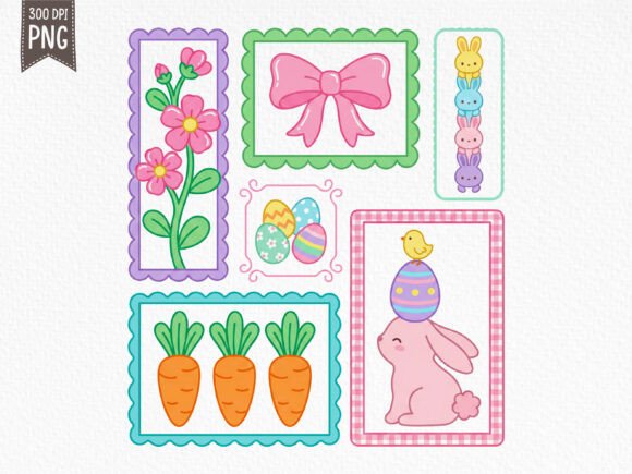 Retro Pastel Bunny Easter PNG Design