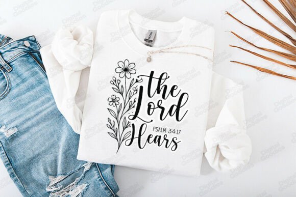 The Lord Hears Psalm 34 Verse Design: A Visual Asset for Meaningful Projects