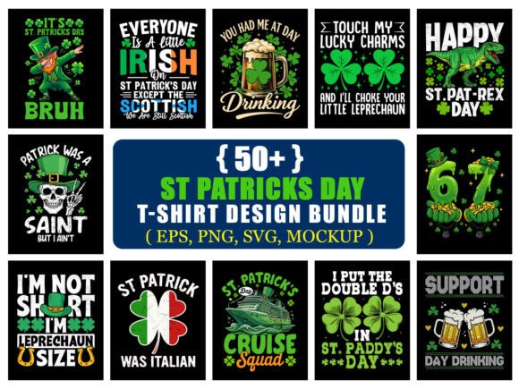 Unlock Festive Creativity with a St Patrick's Day T-Shirt Design Bundle